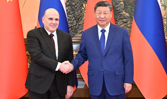 習(xí)近平會見俄羅斯總理米舒斯京